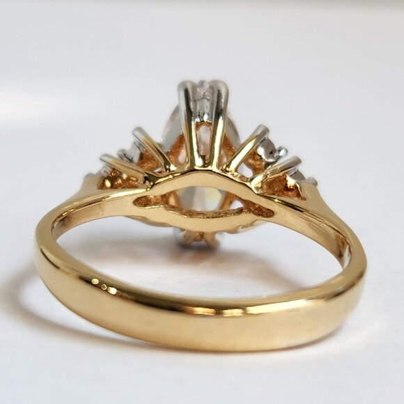 VTG NIB 18K Marquise Cut CZ GF Ring size 7 - Picture 5 of 14